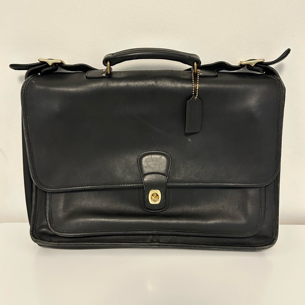 Vintage Coach Metropolitan Leather Briefcase / Computer Bag in Black